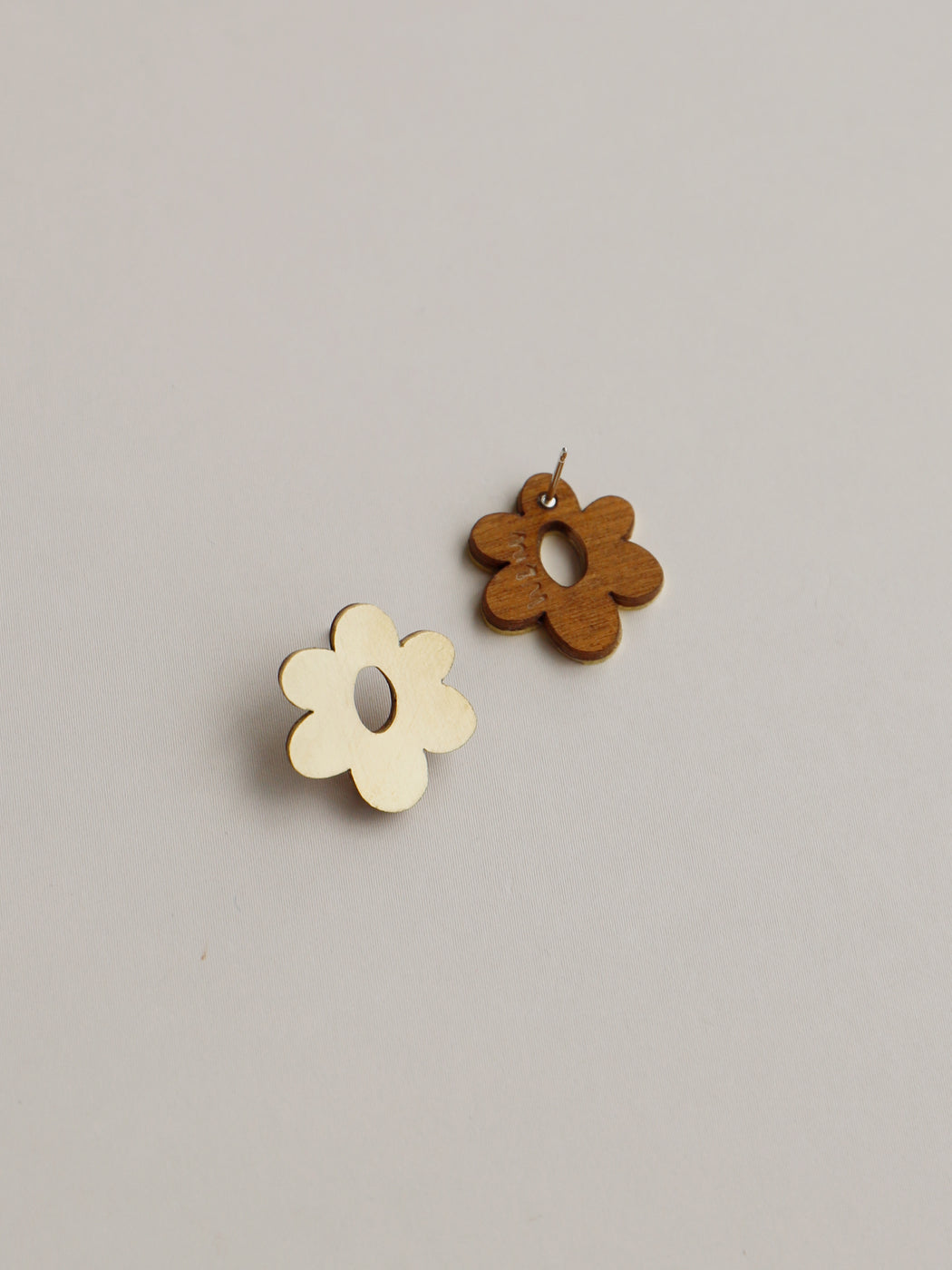 Mini Mia Studs in Brass