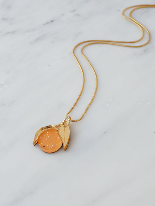 Mini Orange Necklace by Wolf and Moon