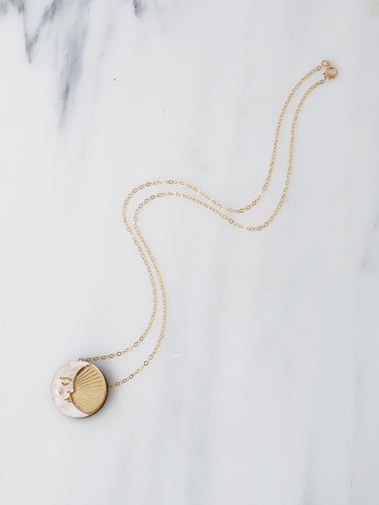 Moon Necklace in Gold