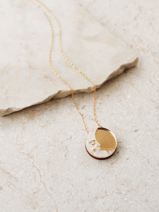 Moon Necklace in Gold