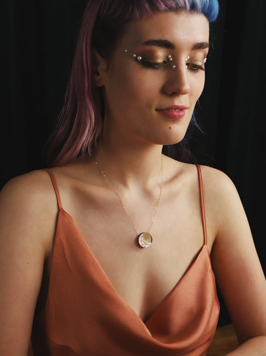 Moon Necklace in Gold