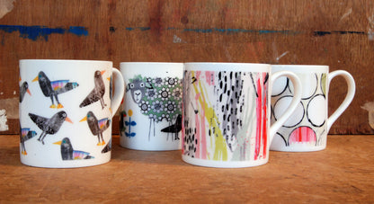 Colourful Mark Making Bone China Mug