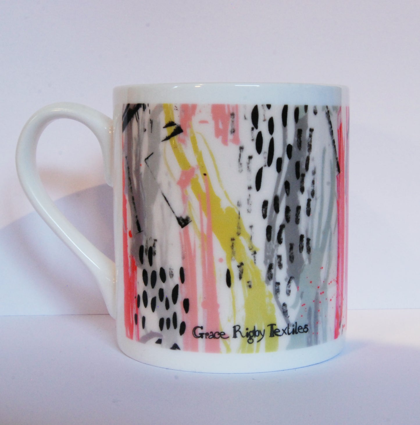 Colourful Mark Making Bone China Mug