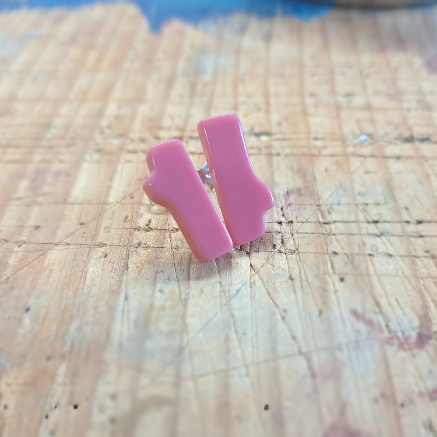 Little Pink Twig Studs