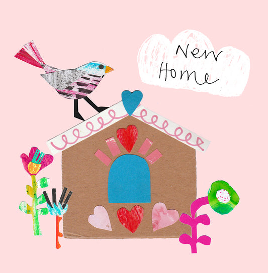 Jolly Pink New Home Card