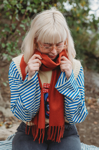 Lambswool Scarf in Mulberry