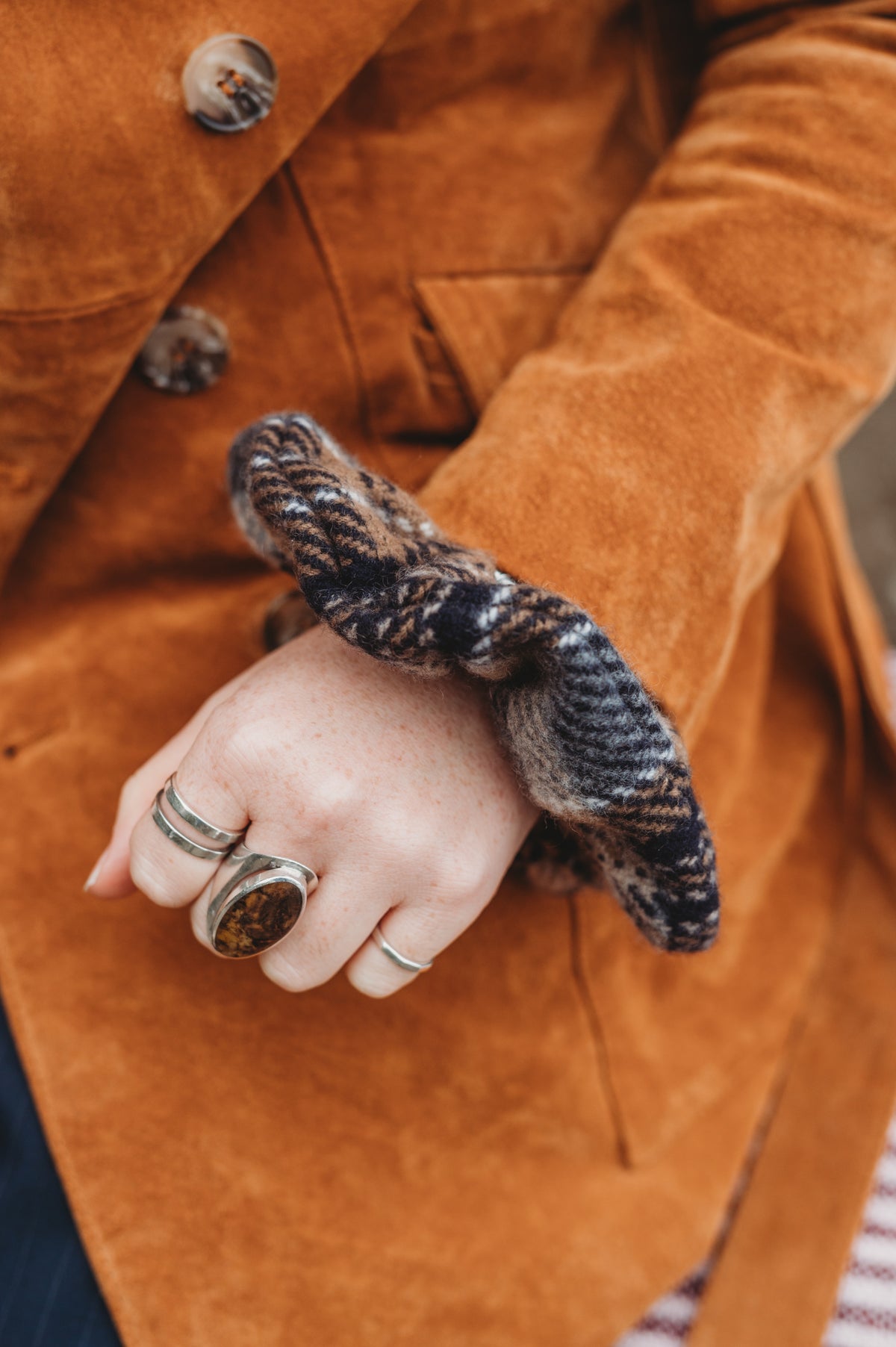 Tweed and Cashmere Scrunchies