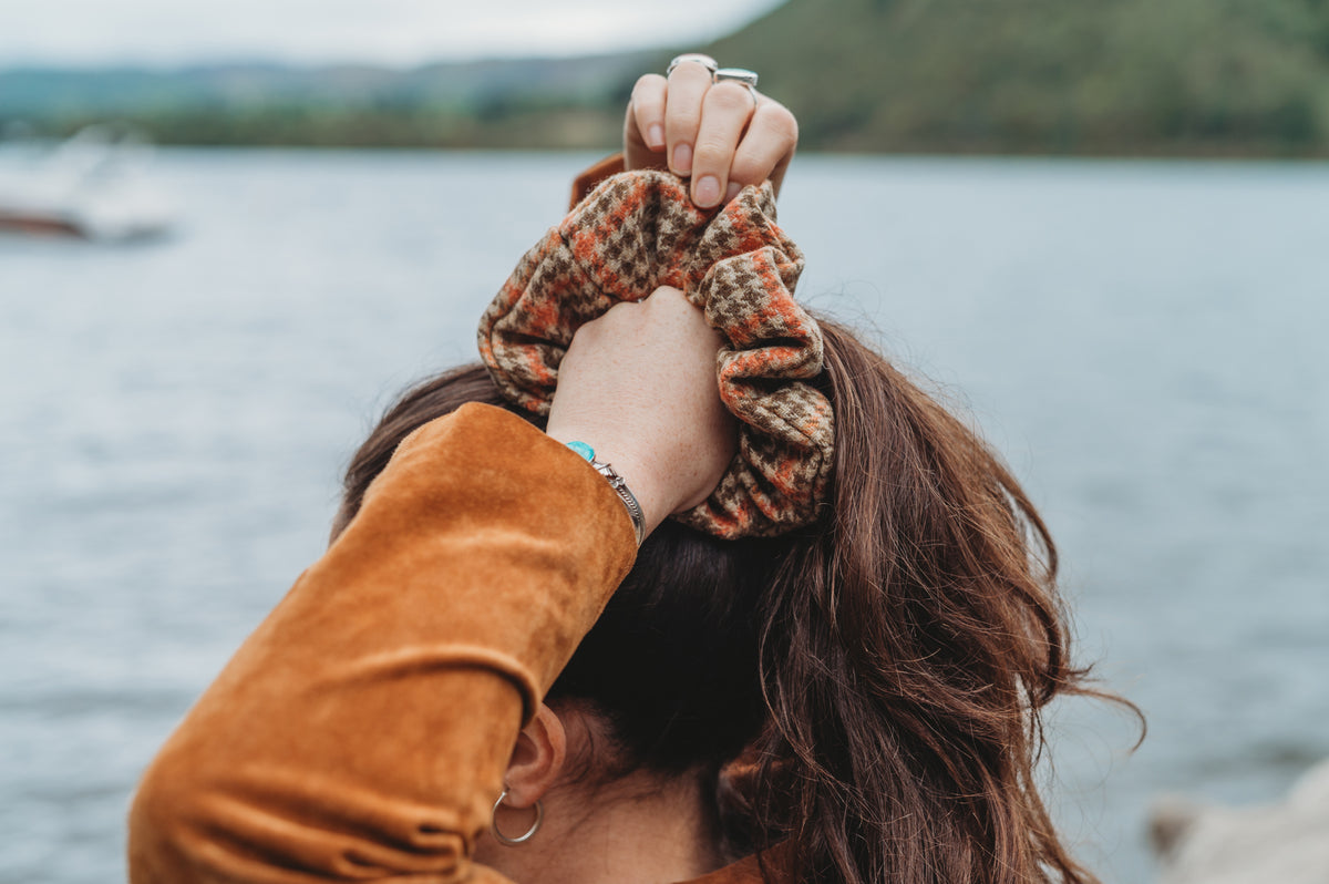 Tweed and Cashmere Scrunchies