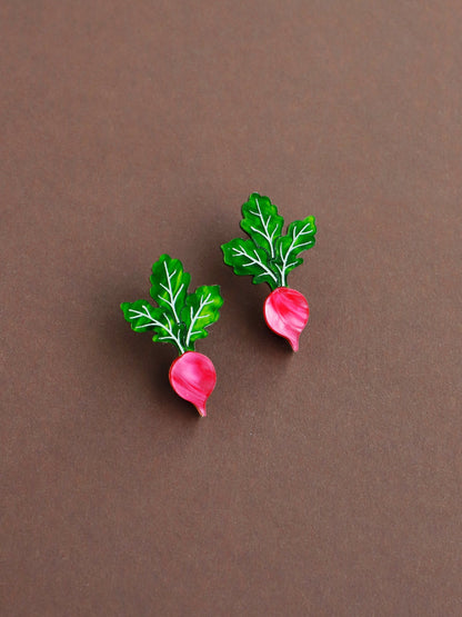 Mini Radish Studs by Wolf and Moon