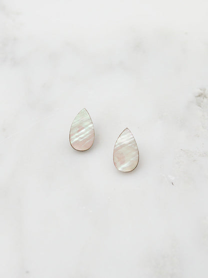 Raindrop Studs in Cream - Wolf and Moon