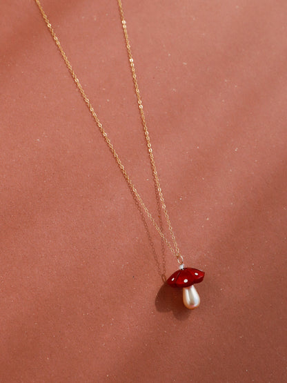 Shroom Necklace in Red