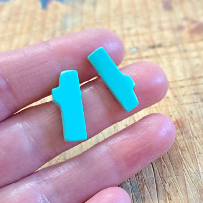 Little Turquoise Twig Studs