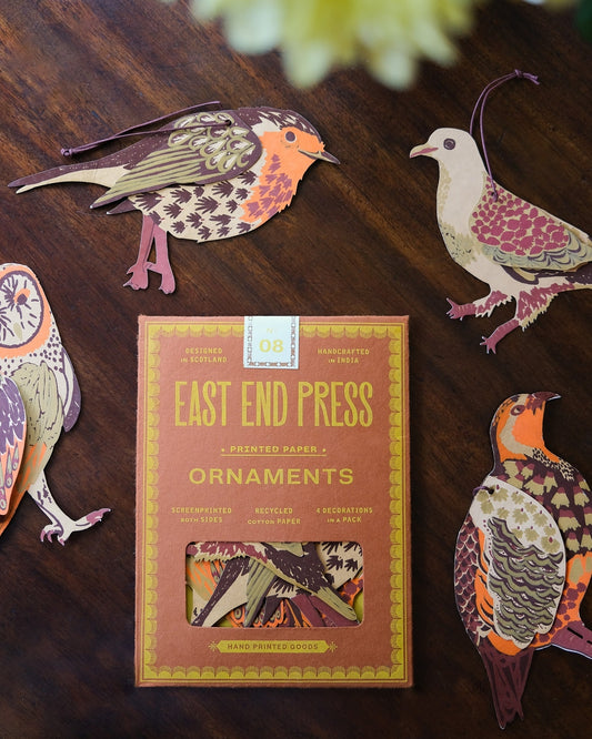 Winter Bird Paper Ornaments