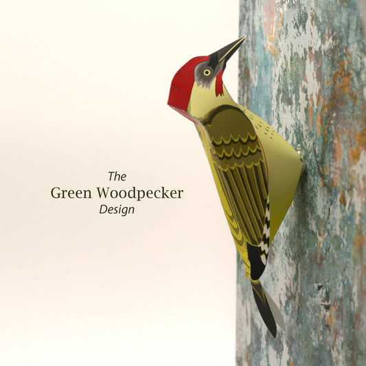 Green Woodpecker. DIY Paper Art Craft Project