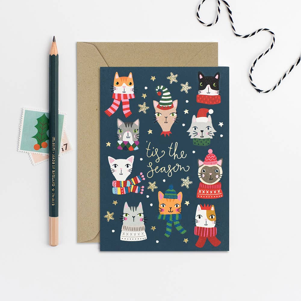 Winter Cats Christmas Card | Holiday Card | Seasonal Card