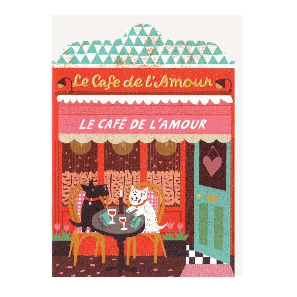 Love Cafe Die Cut Card