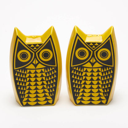 Owl Cruet Set in Yellow by Magpie x Hornsea