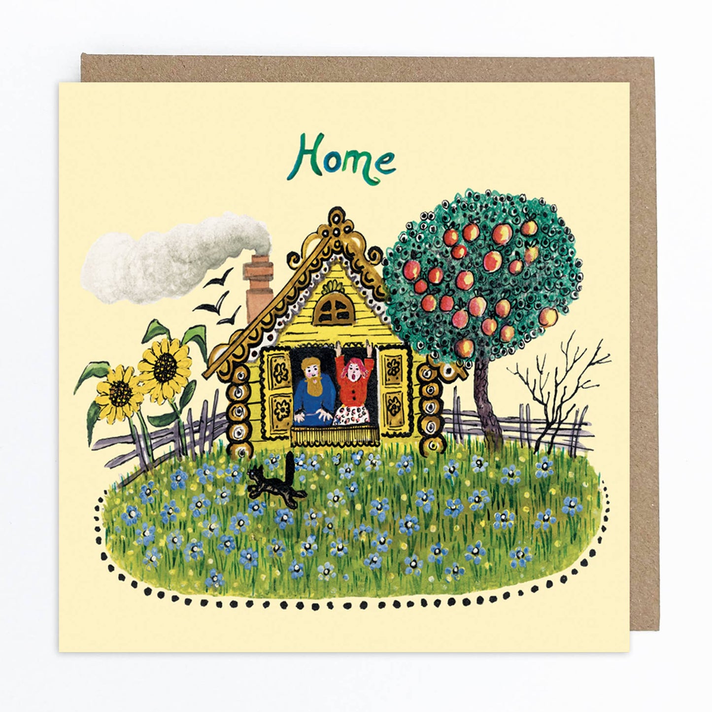 Home with Garden Greeting Card