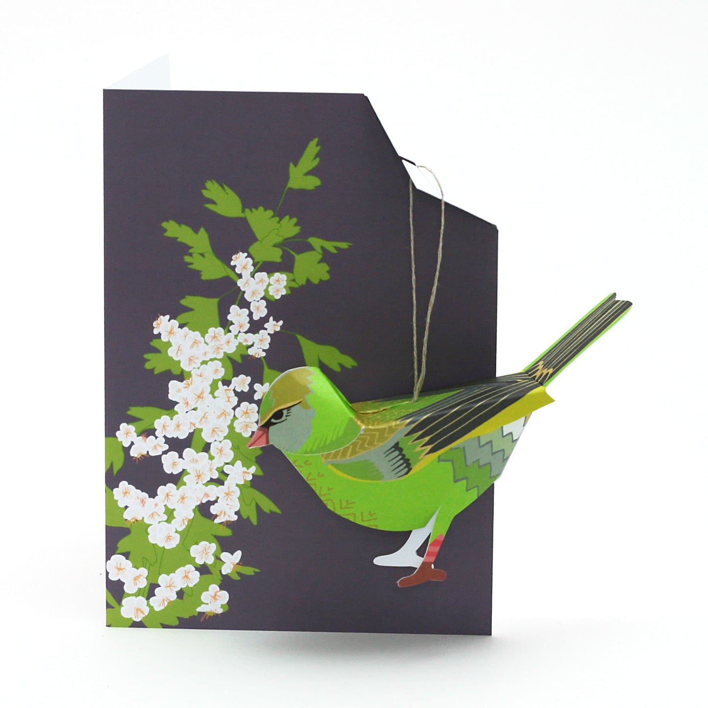 Greenfinch 3D Hanging Bird Card