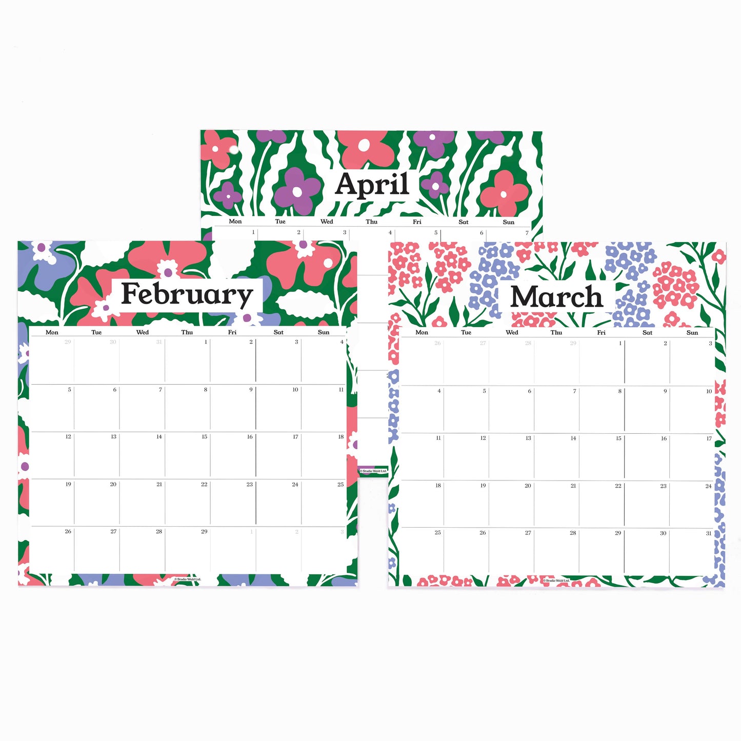 2024 Pinboard Calendar Refills - Floral