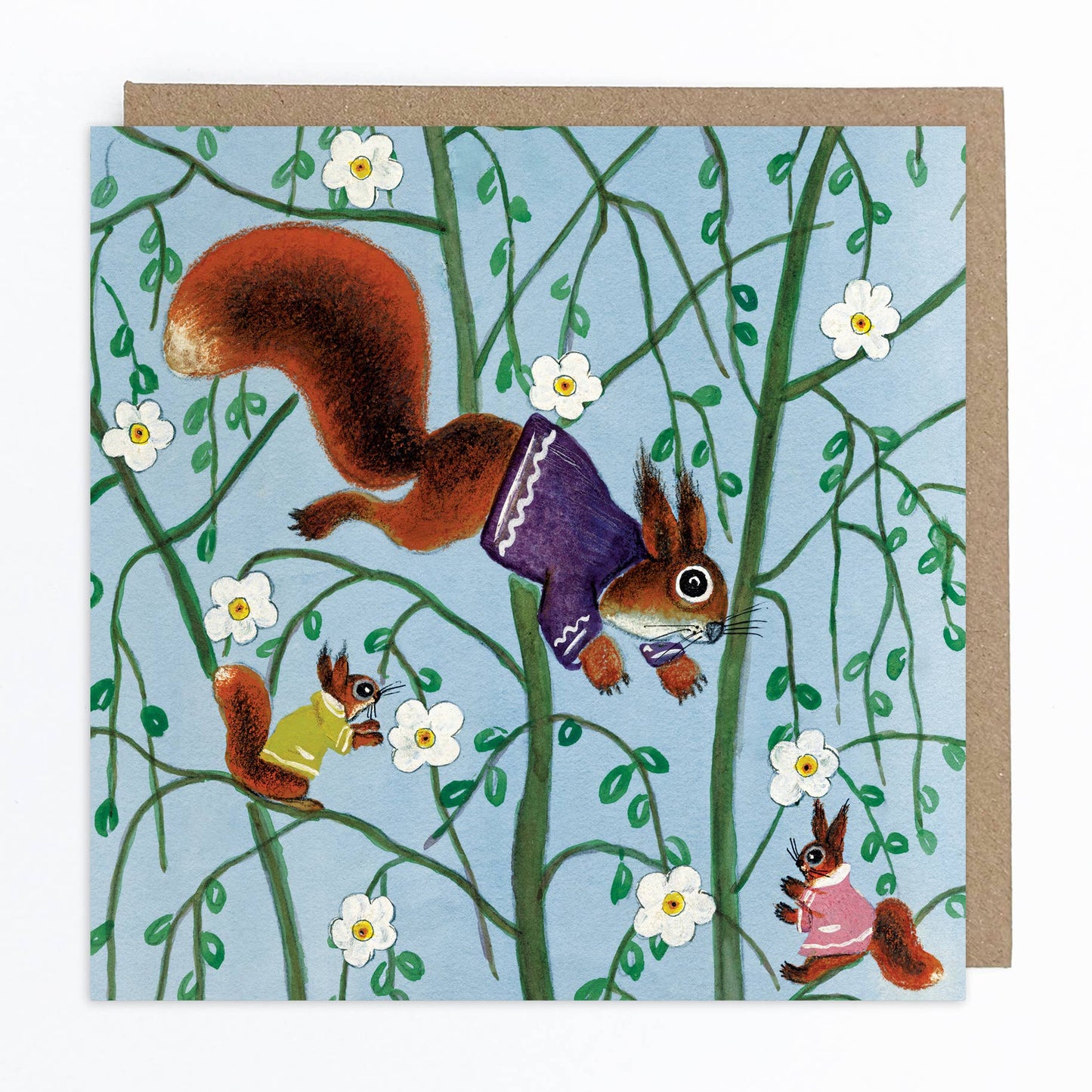 Red Squirrels in Apple Blossom