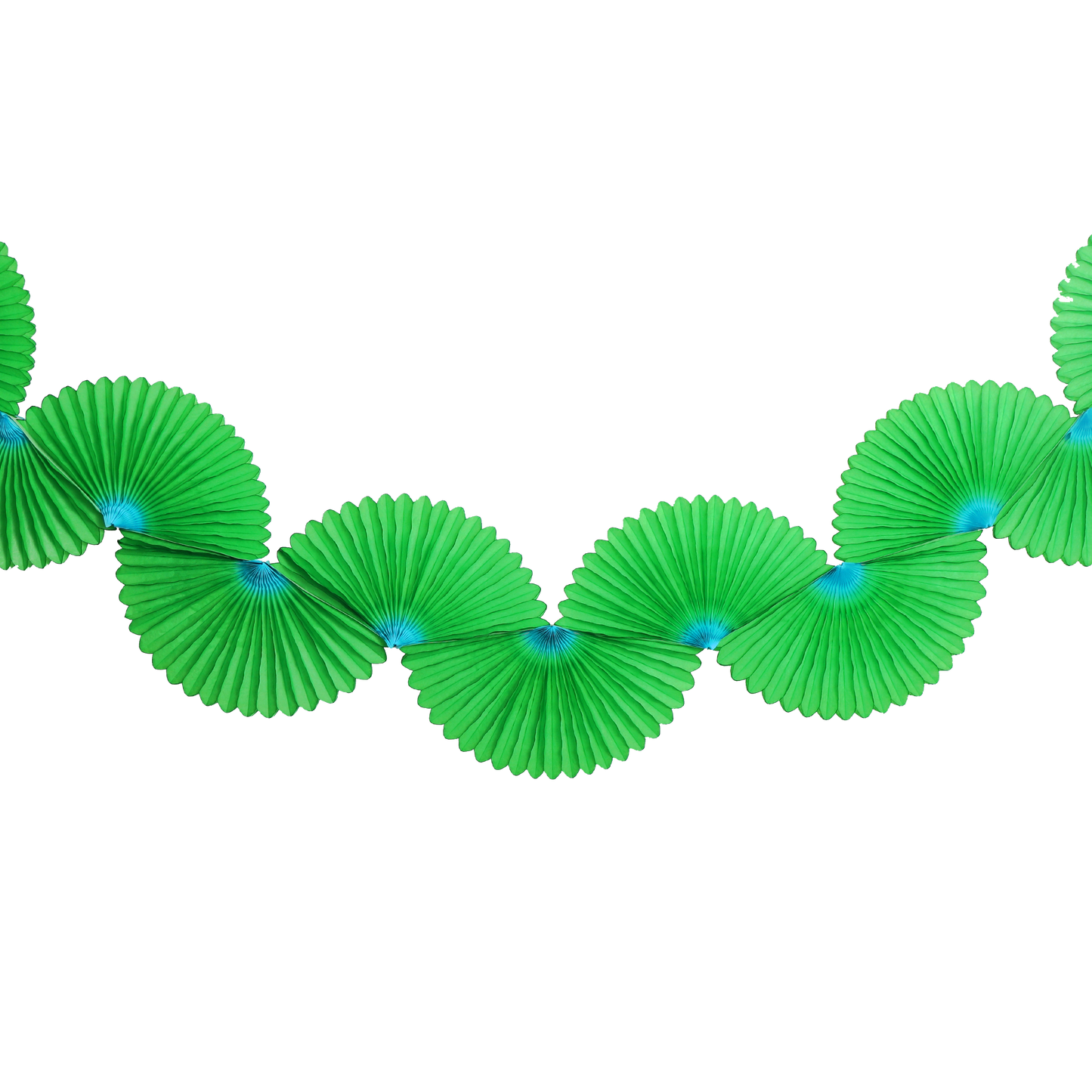 Green & Blue Two-Tone Fan Garland