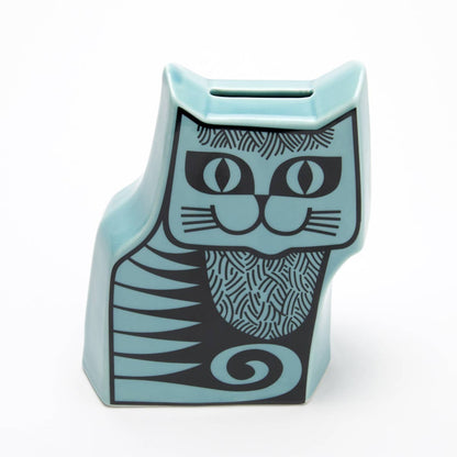 Cat Moneybox in Teal by Magpie x Hornsea